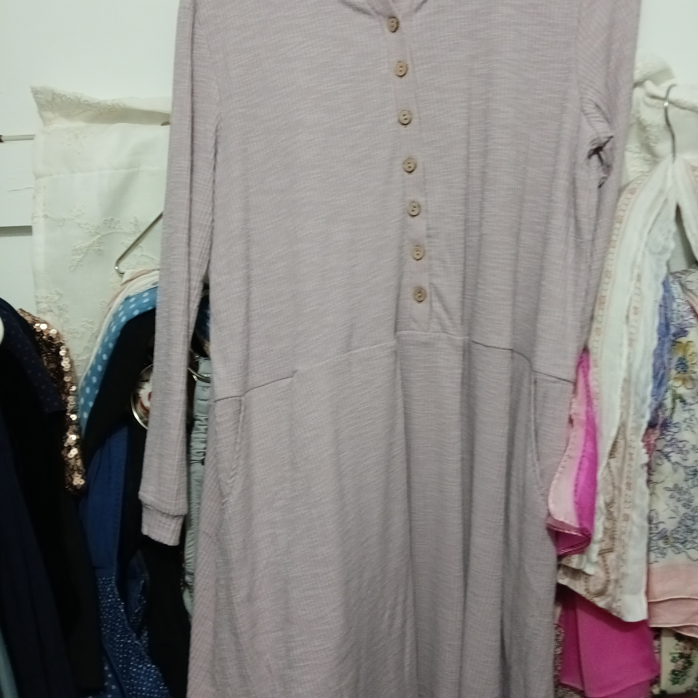 Listicle Lavender Long Sleeve Dress with Buttons Never Worn